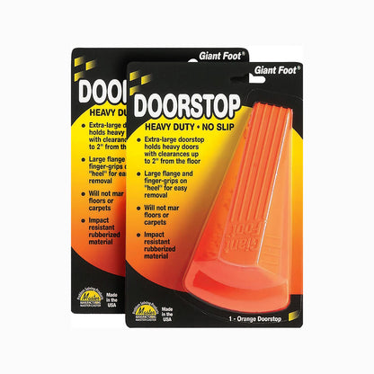 Giant Foot® Doorstop, Orange, 2/pk