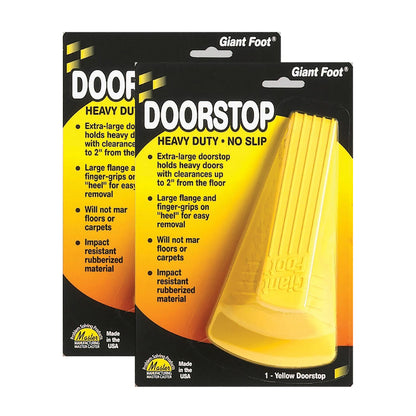 Giant Foot® Doorstop, Yellow, 2/pk