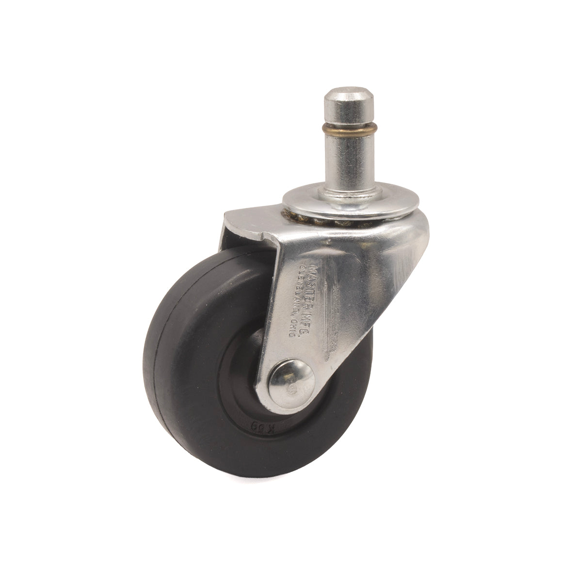 STANDARD, 2"SOFT GREY WHEEL, B-STEM, ZINC, 4/ST