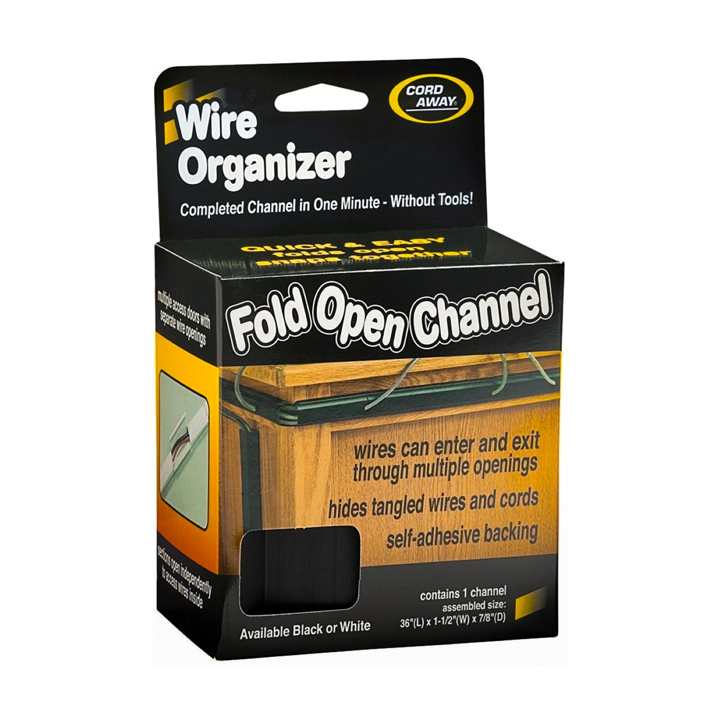 CHANNEL, FOLD-OPEN, BLACK