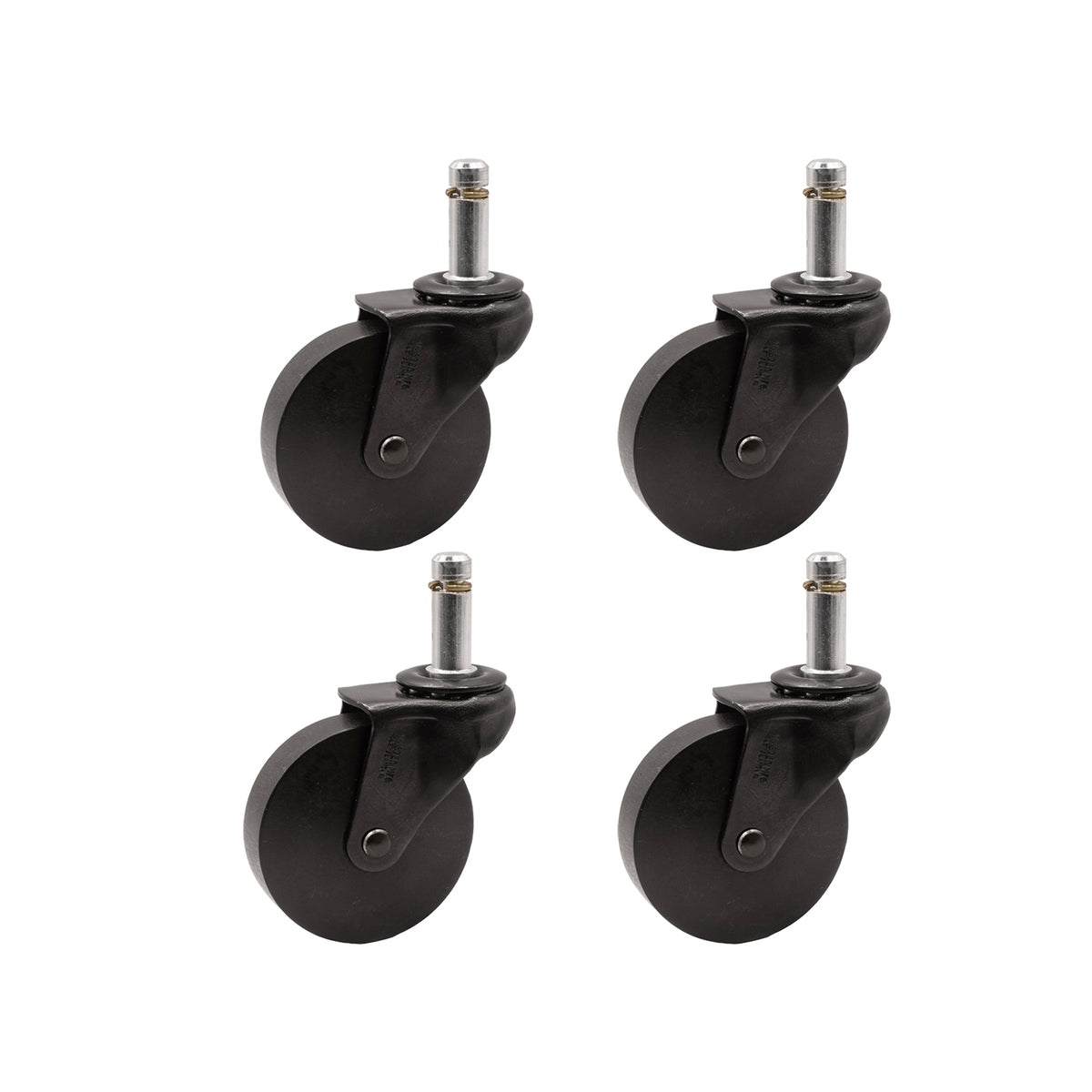 MERCURY, 2-1/2"HARD WHEEL, C-STEM, BLK. OXIDE, 4/ST