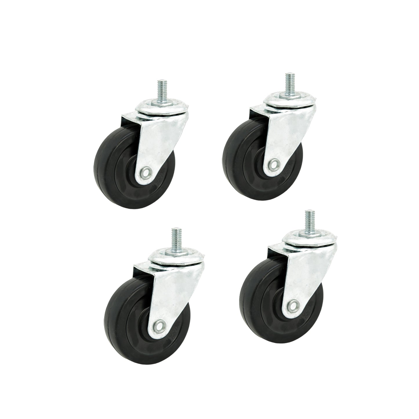 JUPITER 3"SOFT WHEEL T-STEM ZINC, 4/ST