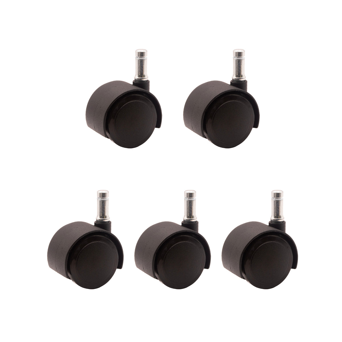DUET, SOFT WHEEL, K-STEM, MATTE BLACK, 5/ST