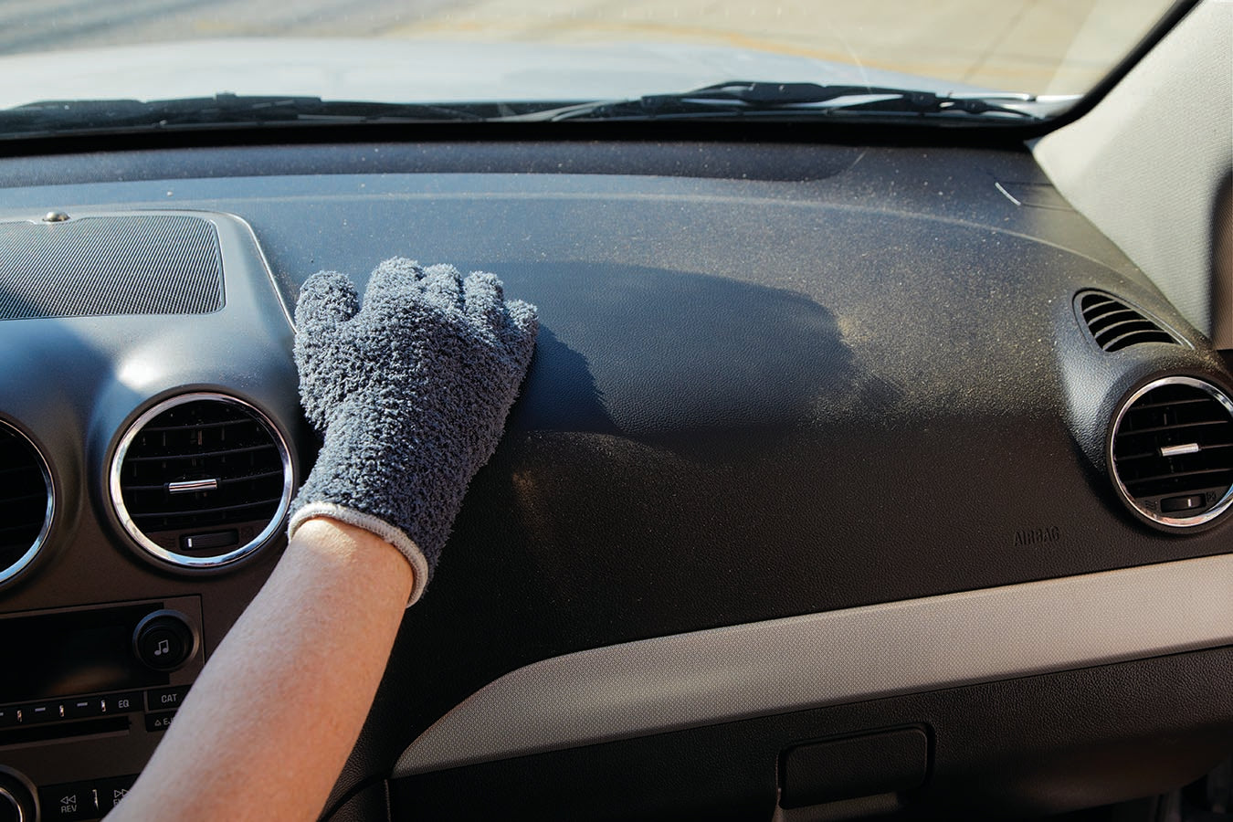 MICROFIBER AUTO DUSTING GLOVES, CHARCOAL 1/PAIR