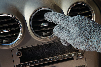 MICROFIBER AUTO DUSTING GLOVES, CHARCOAL 1/PAIR