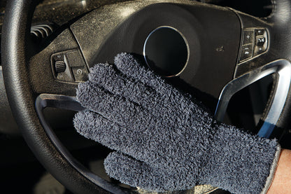 MICROFIBER AUTO DUSTING GLOVES, CHARCOAL 1/PAIR